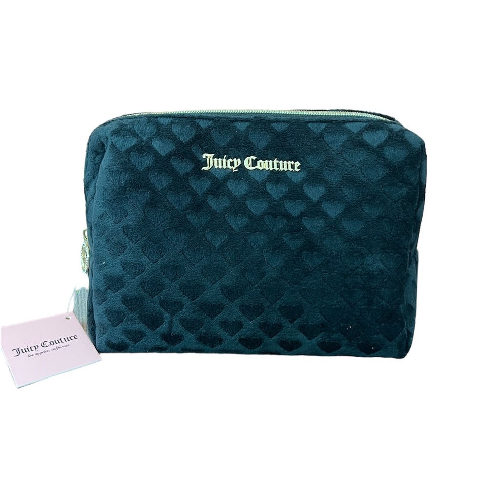 Juicy Couture- Heart Shaped Print Travel Cosmetic Bag